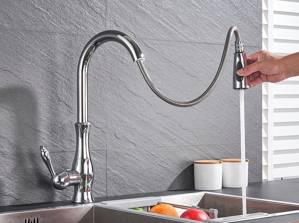 Antonite | Elegant Modern Retractable Kitchen Faucet With Sprayer 4