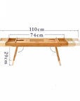 AquaBamboo | Versatile Expandable Bamboo Bathtub Caddy Tray 4