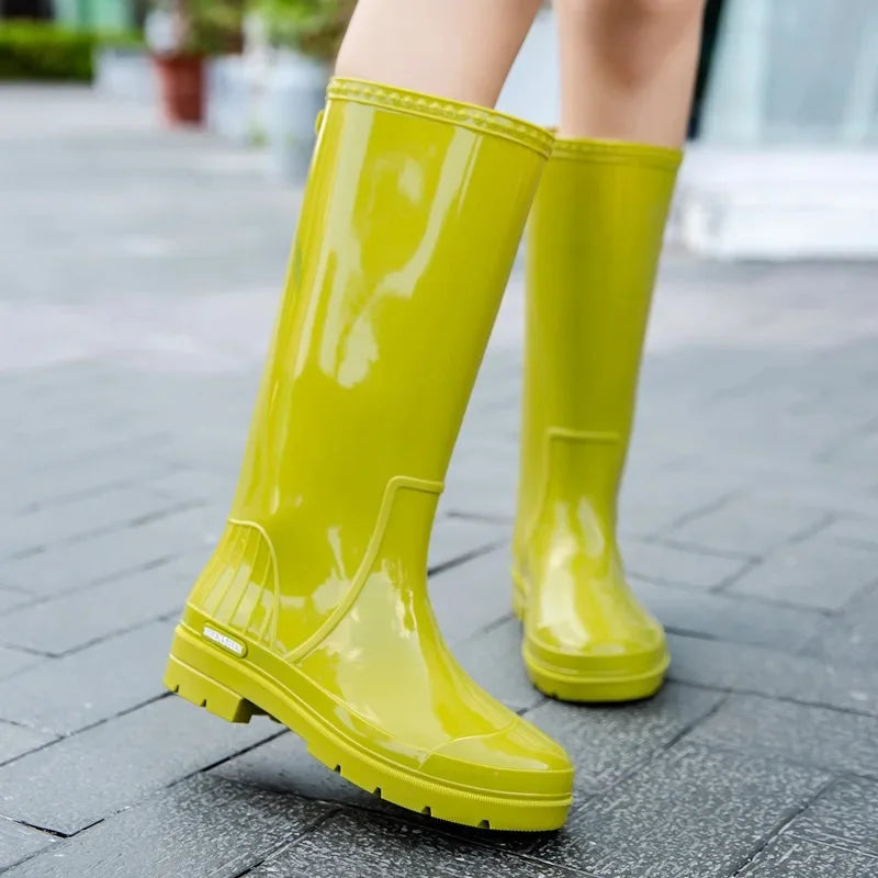 AquaCharm | Stylish Waterproof Mid-Calf Rain Boots for Women 0