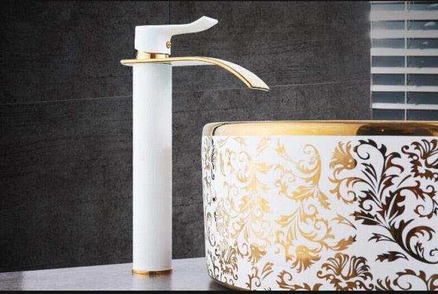 AquaElegance | Elegant Brass Waterfall Basin Mixer Tap for Bathroom Sink 5