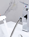 AquaGem | Stylish Modern Chrome Bathroom Mixer Tap for Elegant Sinks 9