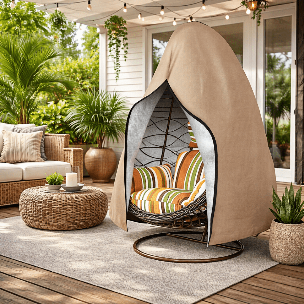 AquaGuard | Durable Waterproof Double Egg Chair Cover for All-Weather Protection 0