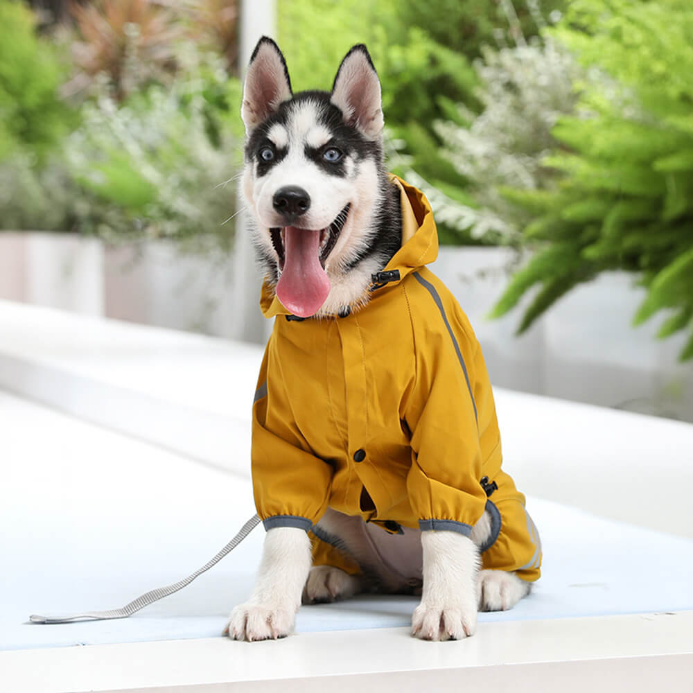 AquaGuard | Stylish Waterproof Adjustable Dog Raincoat with Hood 7