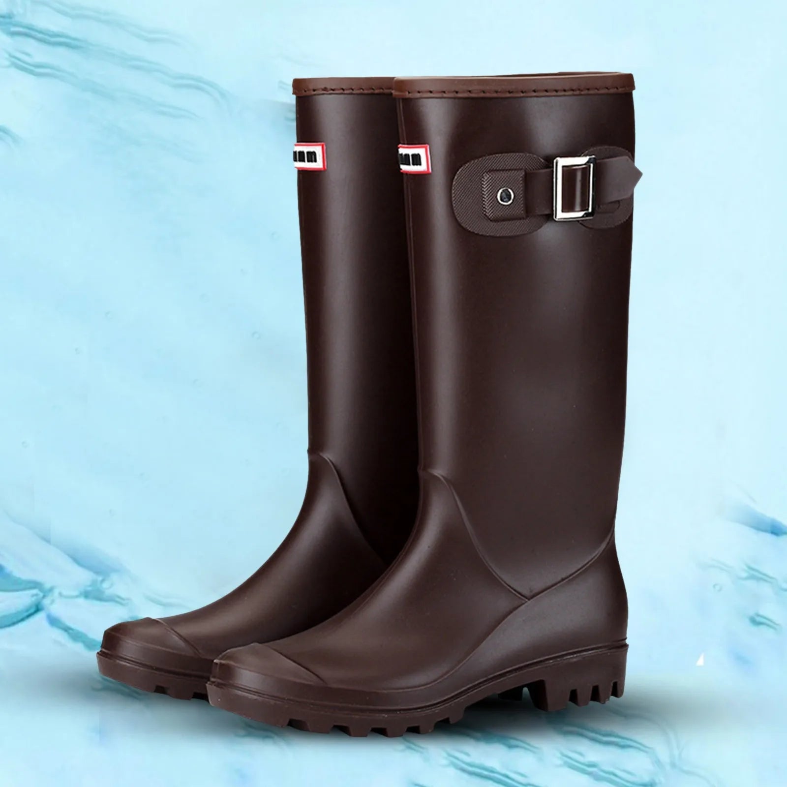 AquaMist | Stylish Waterproof Knee High Rubber Rain Boots for Women 0