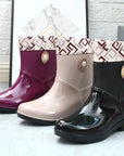 AquaShield | Stylish Waterproof PVC Mid-Tube Rain Boots for Women 2
