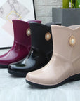 AquaShield | Stylish Waterproof PVC Mid-Tube Rain Boots for Women 4