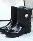 AquaShield | Stylish Waterproof PVC Mid-Tube Rain Boots for Women 6