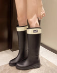 AquaStride | Stylish Lightweight Waterproof Rubber Knee-High Rain Boots 0
