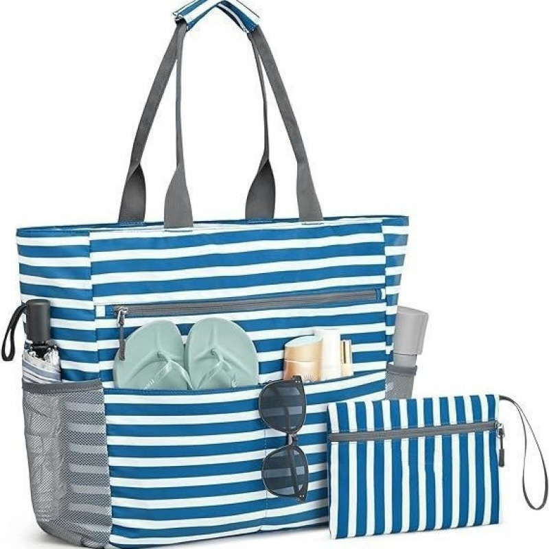 AquaVoyage | Spacious Stylish Waterproof Beach Bag for Summer Fun 3