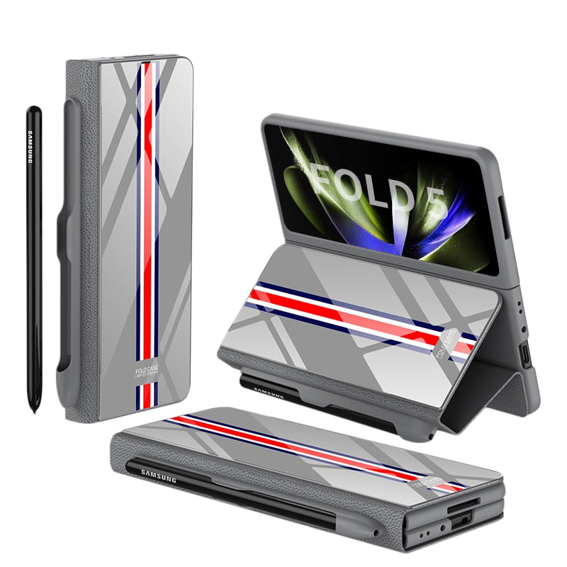 ArmorGuard | Durable Shockproof Leather Case for Samsung Galaxy Z Fold 5/4 10