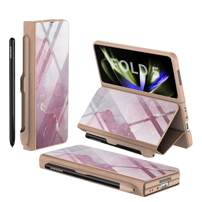 ArmorGuard | Durable Shockproof Leather Case for Samsung Galaxy Z Fold 5/4 16