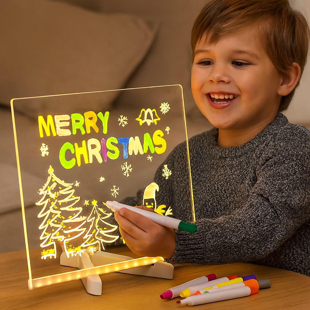 ArtGlow | LED Christmas Ornament Drawing Board for Kids’ Creative Art Play 0