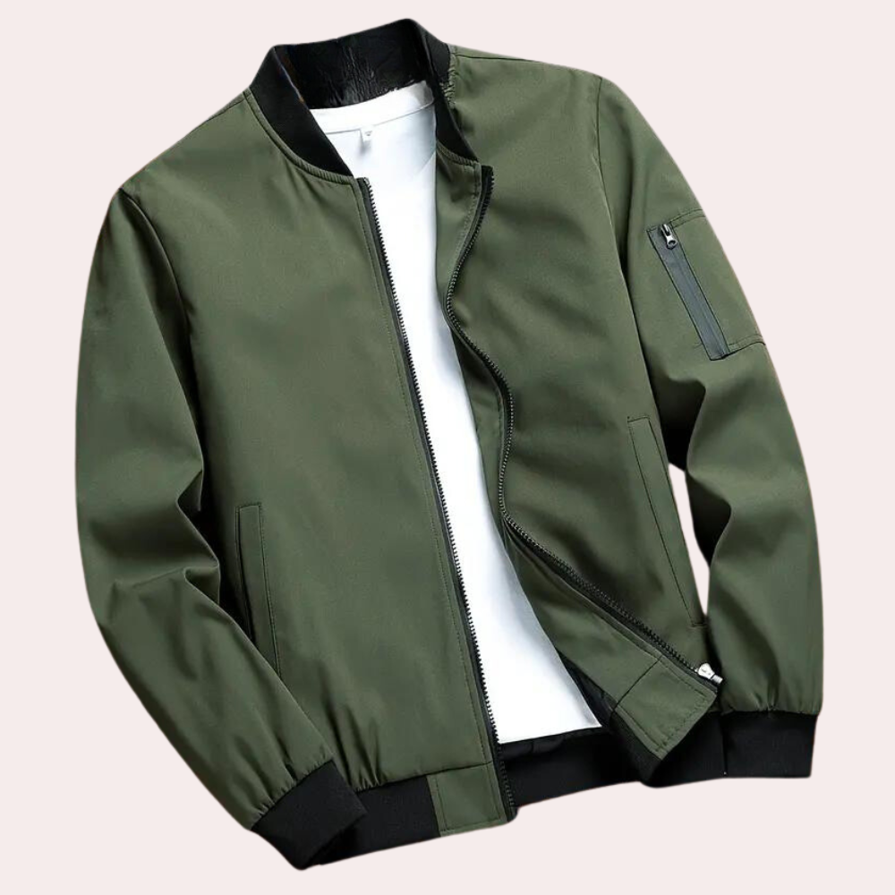 Artan | Men’s Autumn Bomber Jacket with Clean Minimalist Finish 0