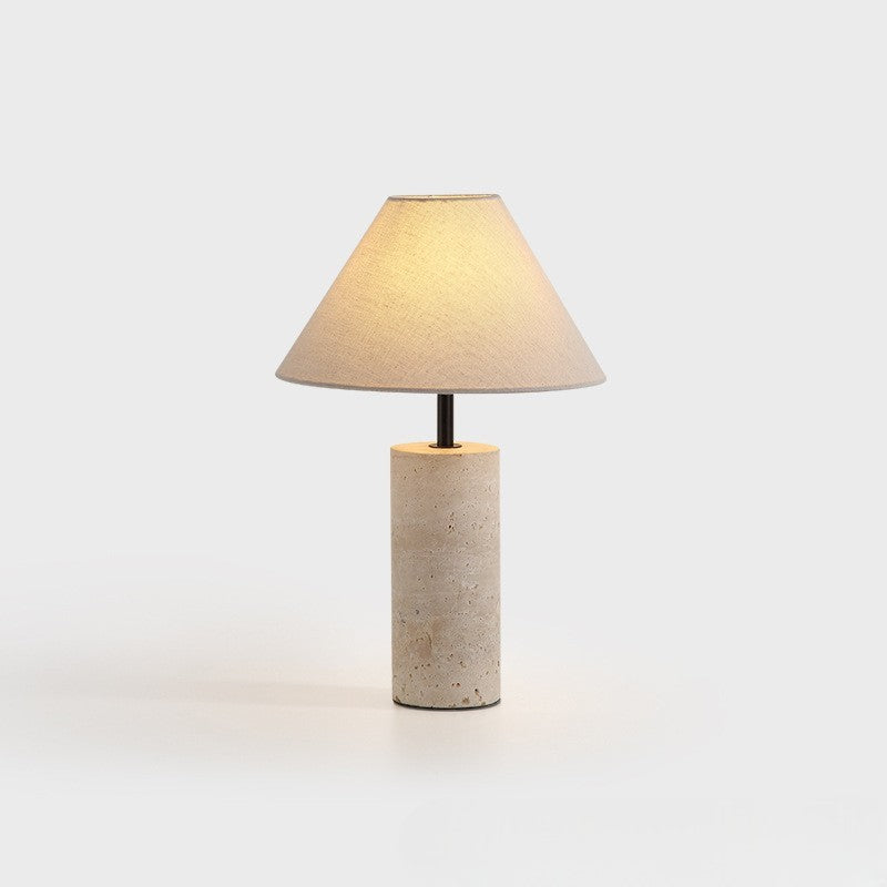 Artisanel | Lorie Marble + Linen Table Lamp for Minimalist Interior 5