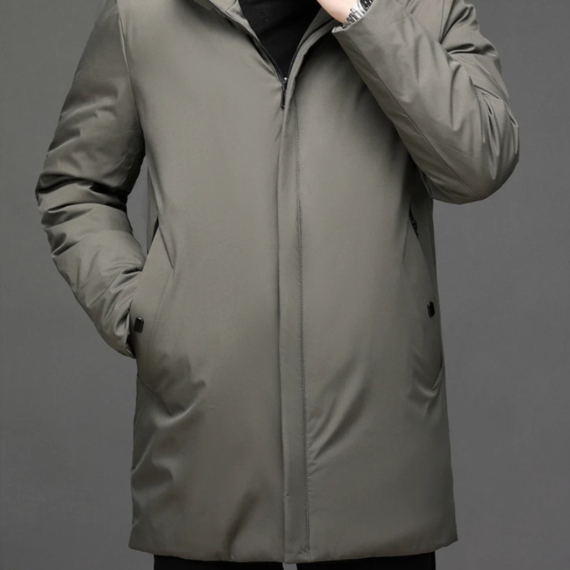 Asher | Classic Men’s Winter Puffer Jacket with Zipper and Hood 2