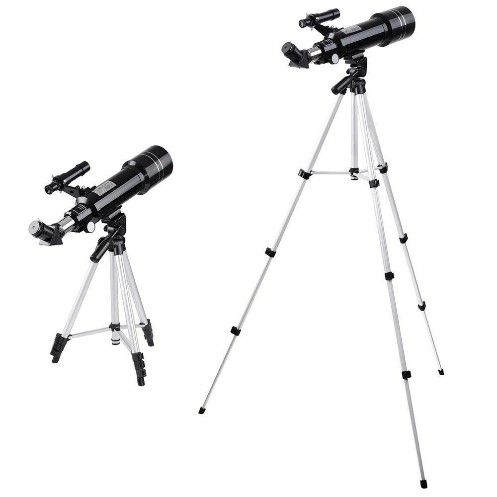 Astronomical Refractor Telescope 400/70mm 66x Magnification Refractive Eyepieces Tripod Beginners 2