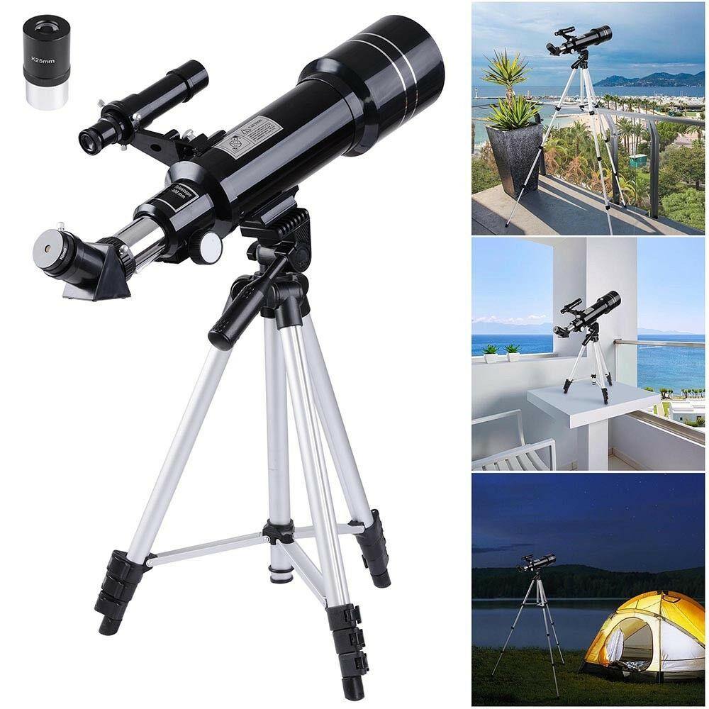 Astronomical Refractor Telescope 400/70mm 66x Magnification Refractive Eyepieces Tripod Beginners 5