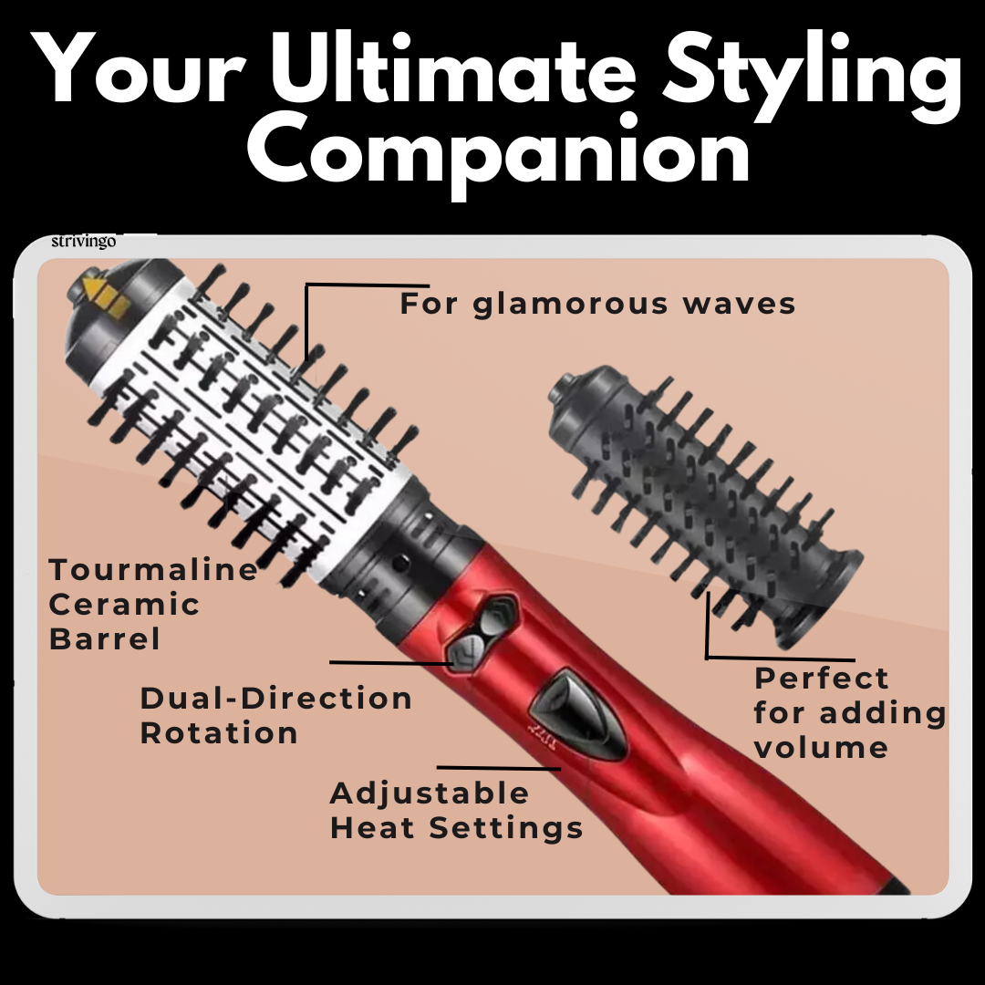 AureaGlow | Innovative Rotating 2-in-1 Hair Dryer and Styler 5