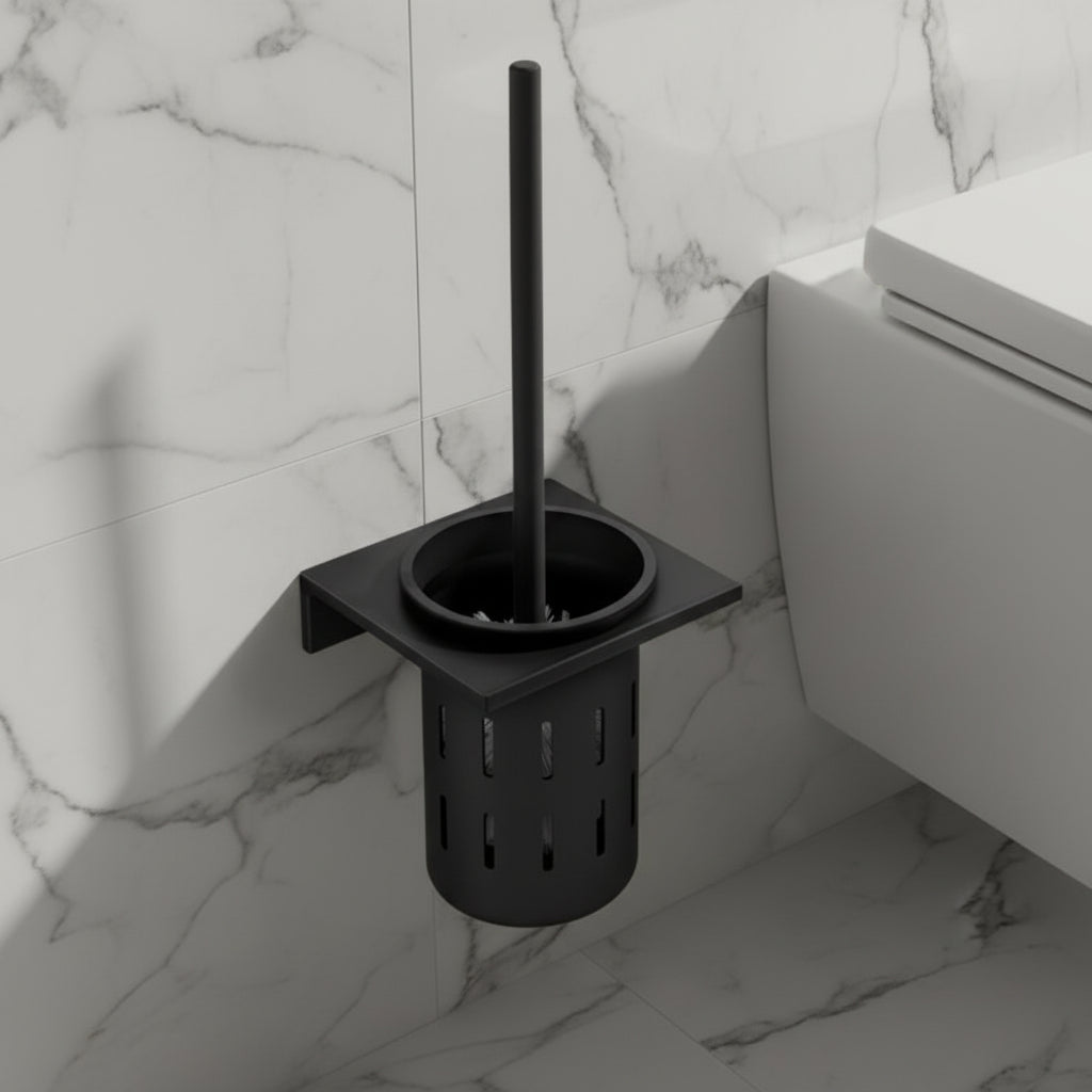 AureaGold | Elegant Space-Saving Wall-Mounted Toilet Brush Set 0