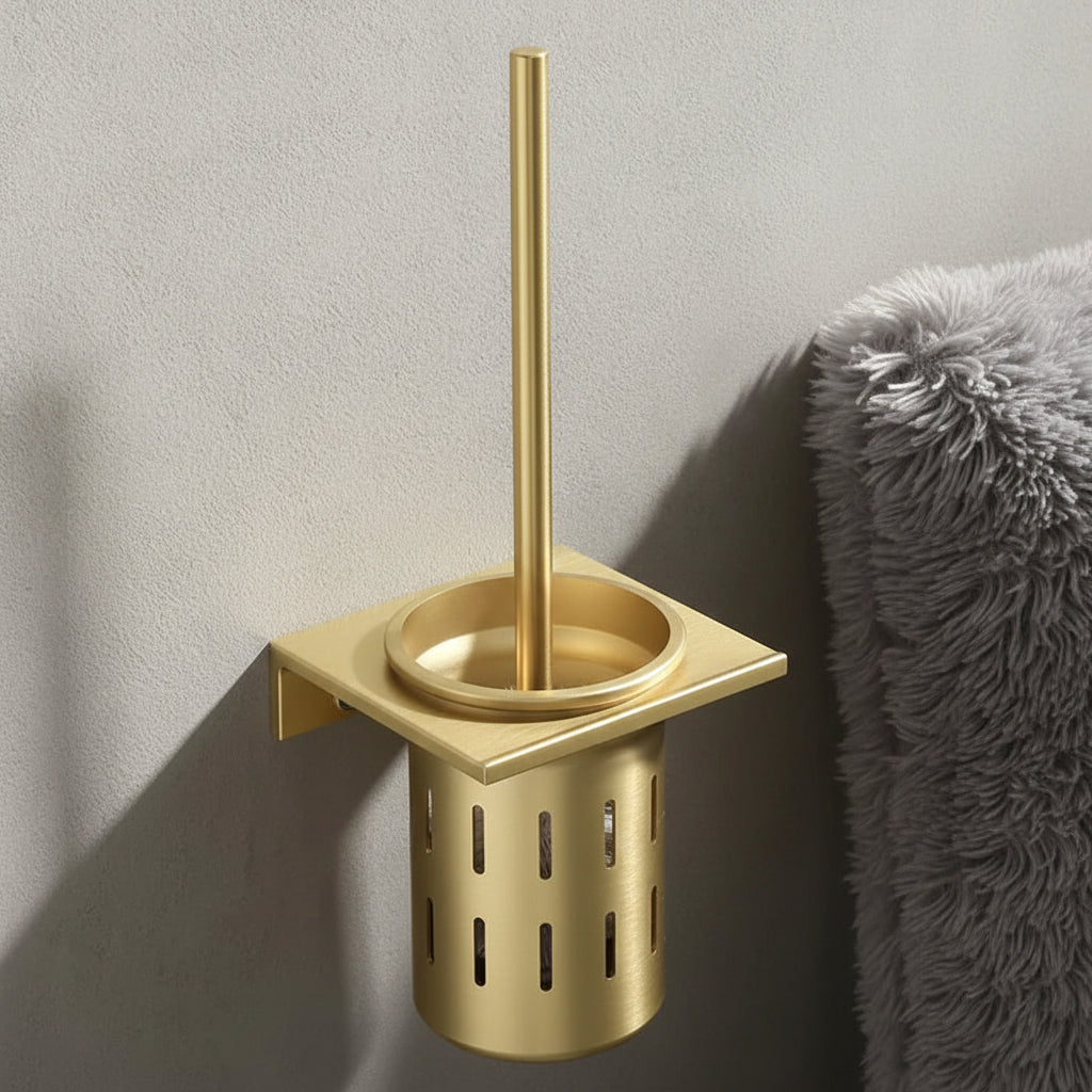 AureaGold | Elegant Space-Saving Wall-Mounted Toilet Brush Set 3