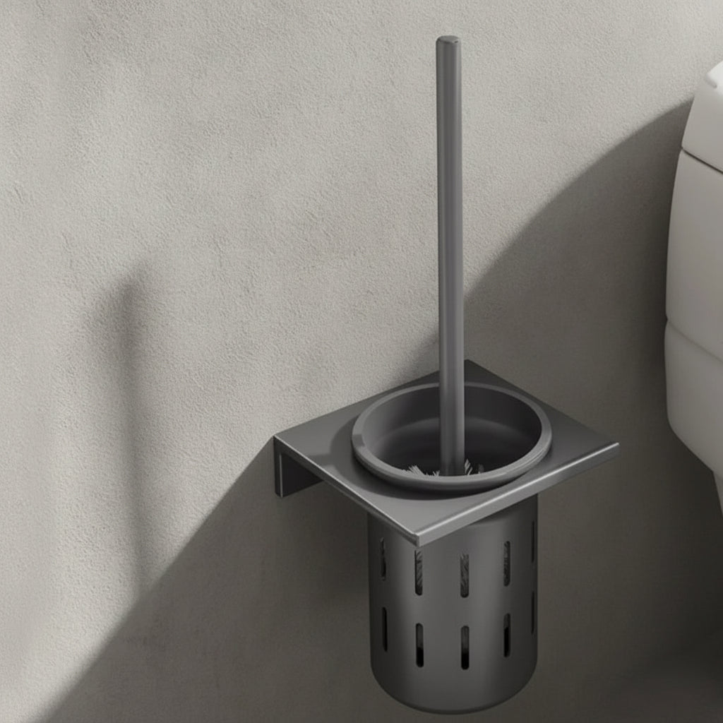 AureaGold | Elegant Space-Saving Wall-Mounted Toilet Brush Set 5
