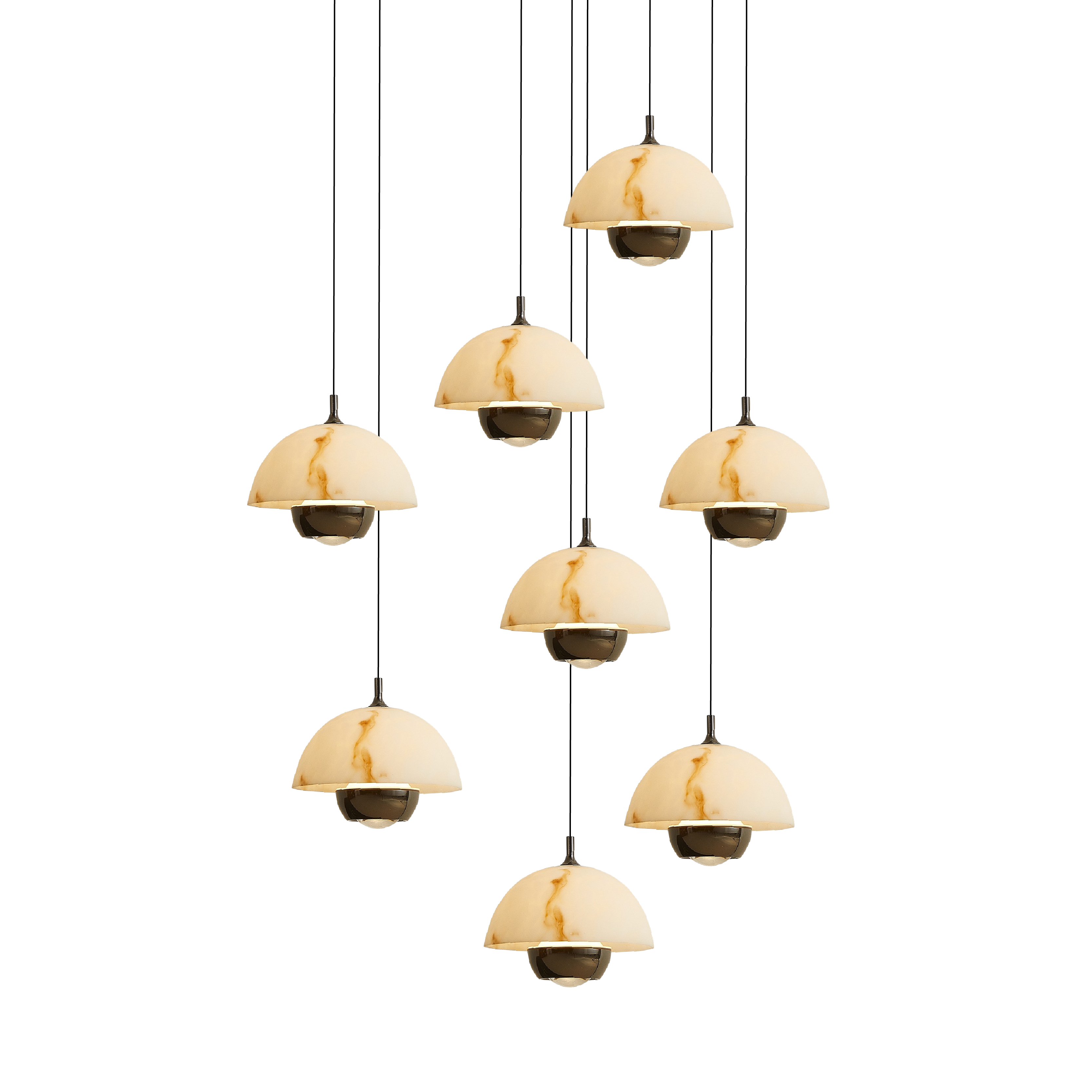 AureaStone | Refined Natural Marble Staircase Chandelier 5
