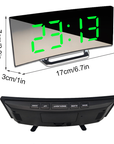Aurelio | Stylish Large Display Digital Alarm Clock with Curved Design 2
