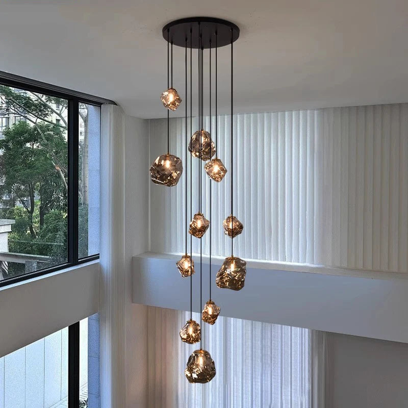 Aurifera | Scandinavian Villa Staircase Chandelier for Sophisticated Interior 1