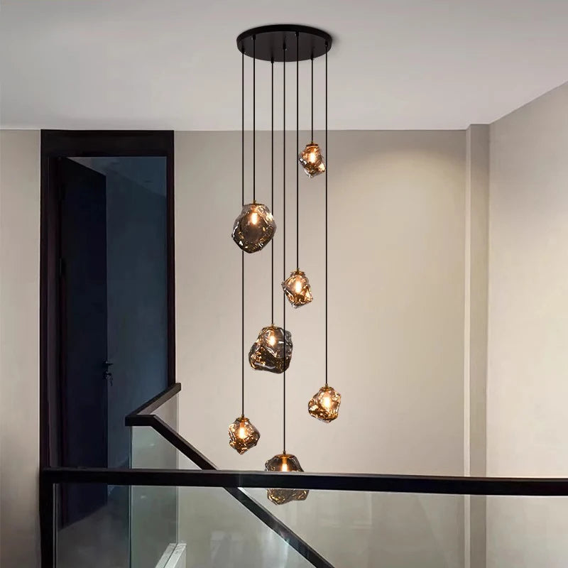 Aurifera | Scandinavian Villa Staircase Chandelier for Sophisticated Interior 2
