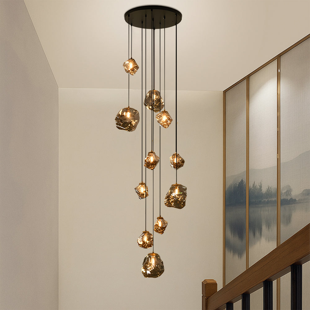 Aurifera | Scandinavian Villa Staircase Chandelier for Sophisticated Interior 4