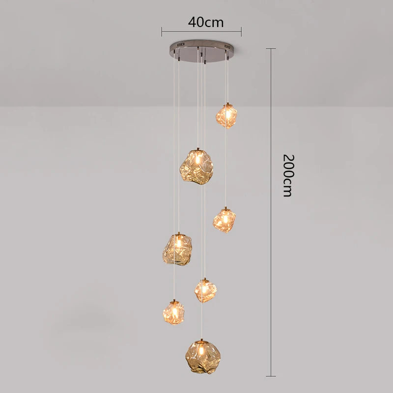 Aurifera | Scandinavian Villa Staircase Chandelier for Sophisticated Interior 8