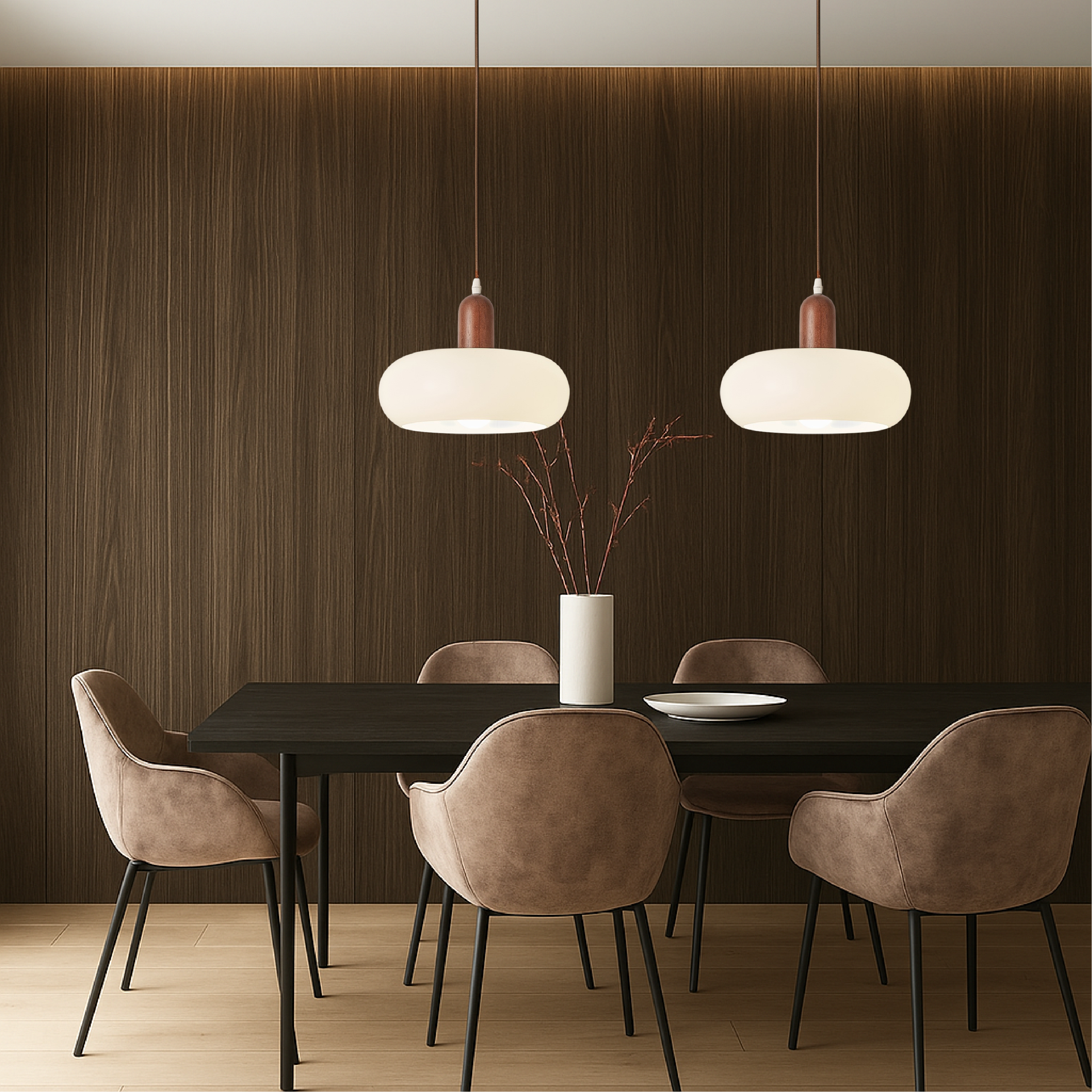 Aurique | Modern Scandinavian Style Cream Pendant Lamp 2