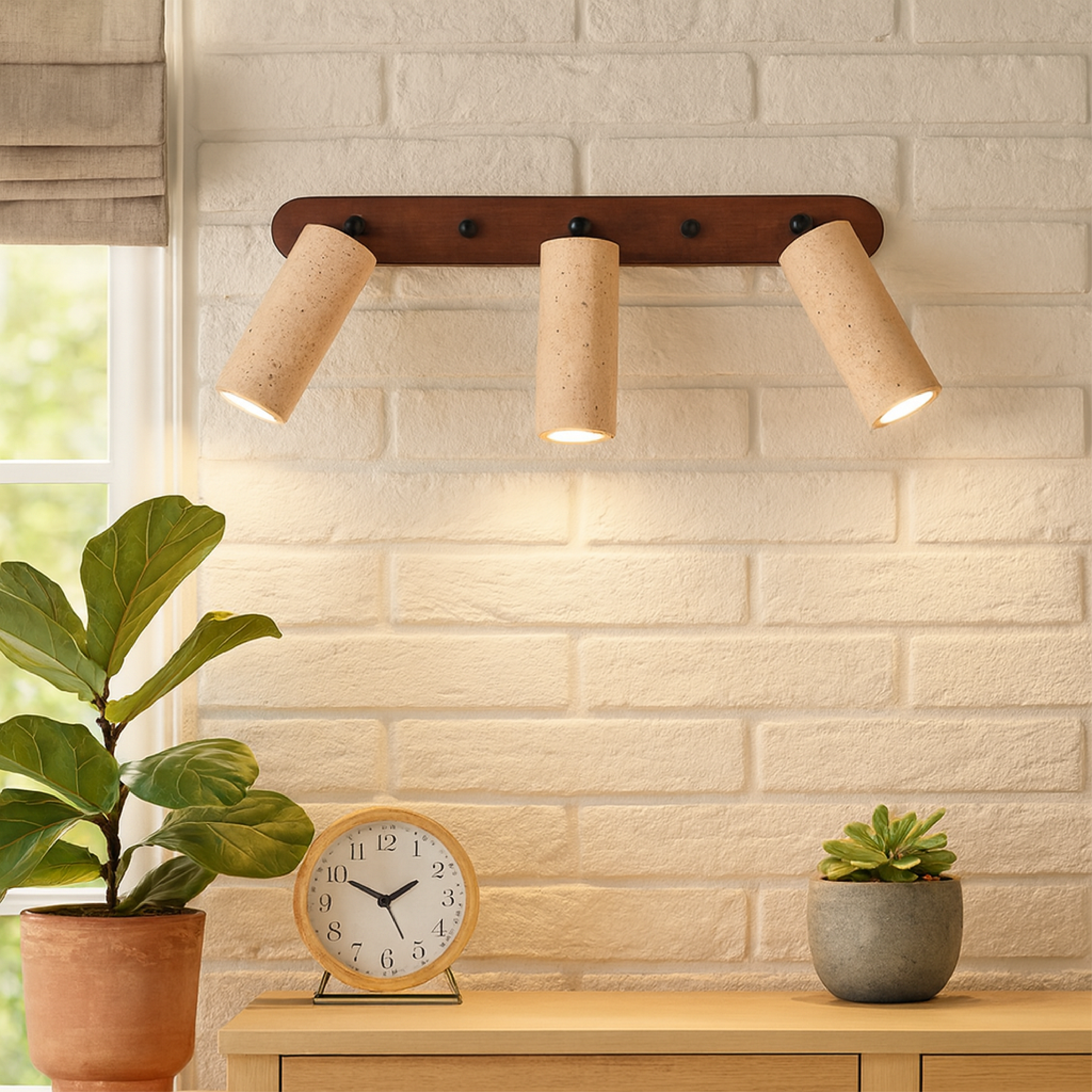 Aurivon | Minimalist Travertine Swivel Wall Lamp for Retro Elegance 1