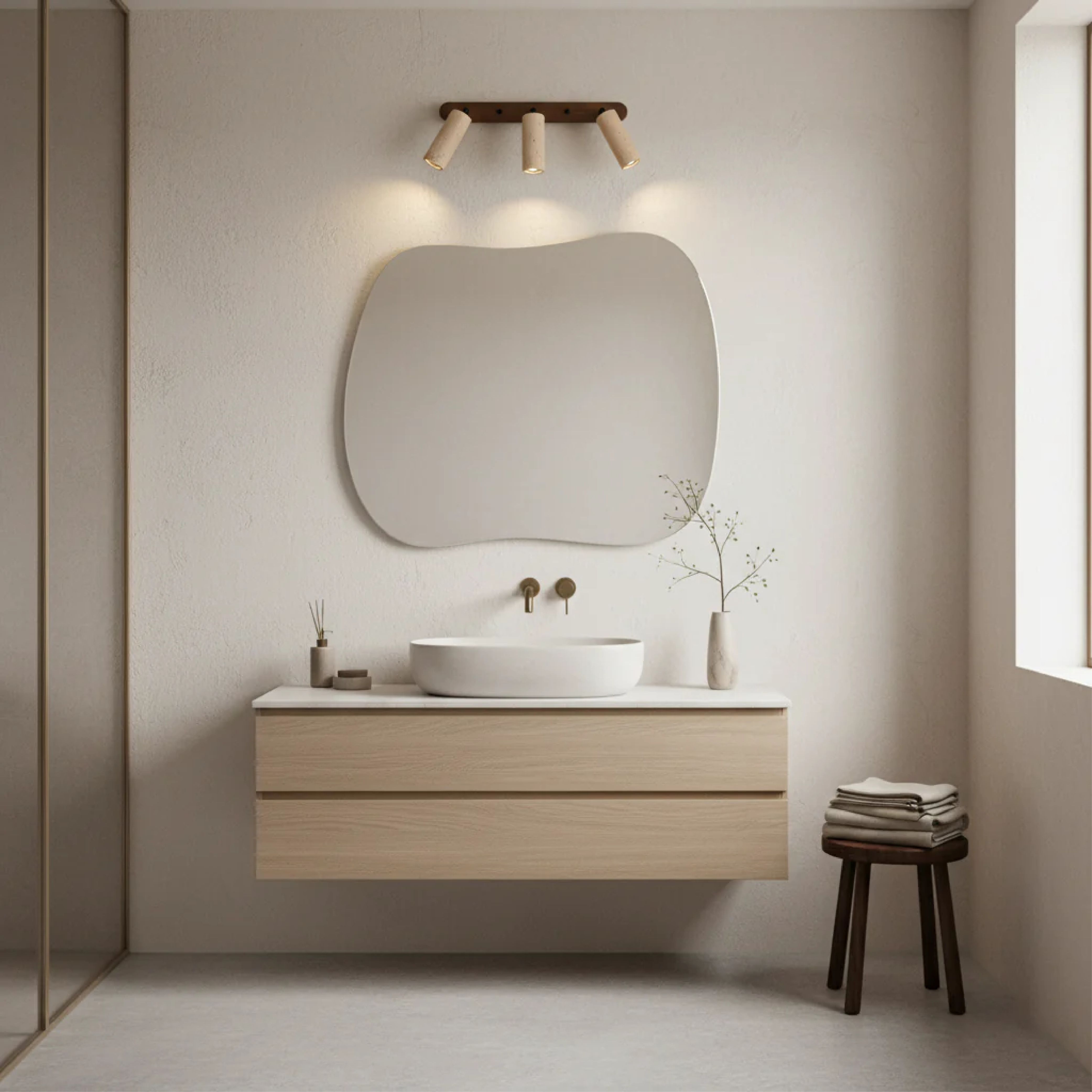 Aurivon | Minimalist Travertine Swivel Wall Lamp for Retro Elegance 2