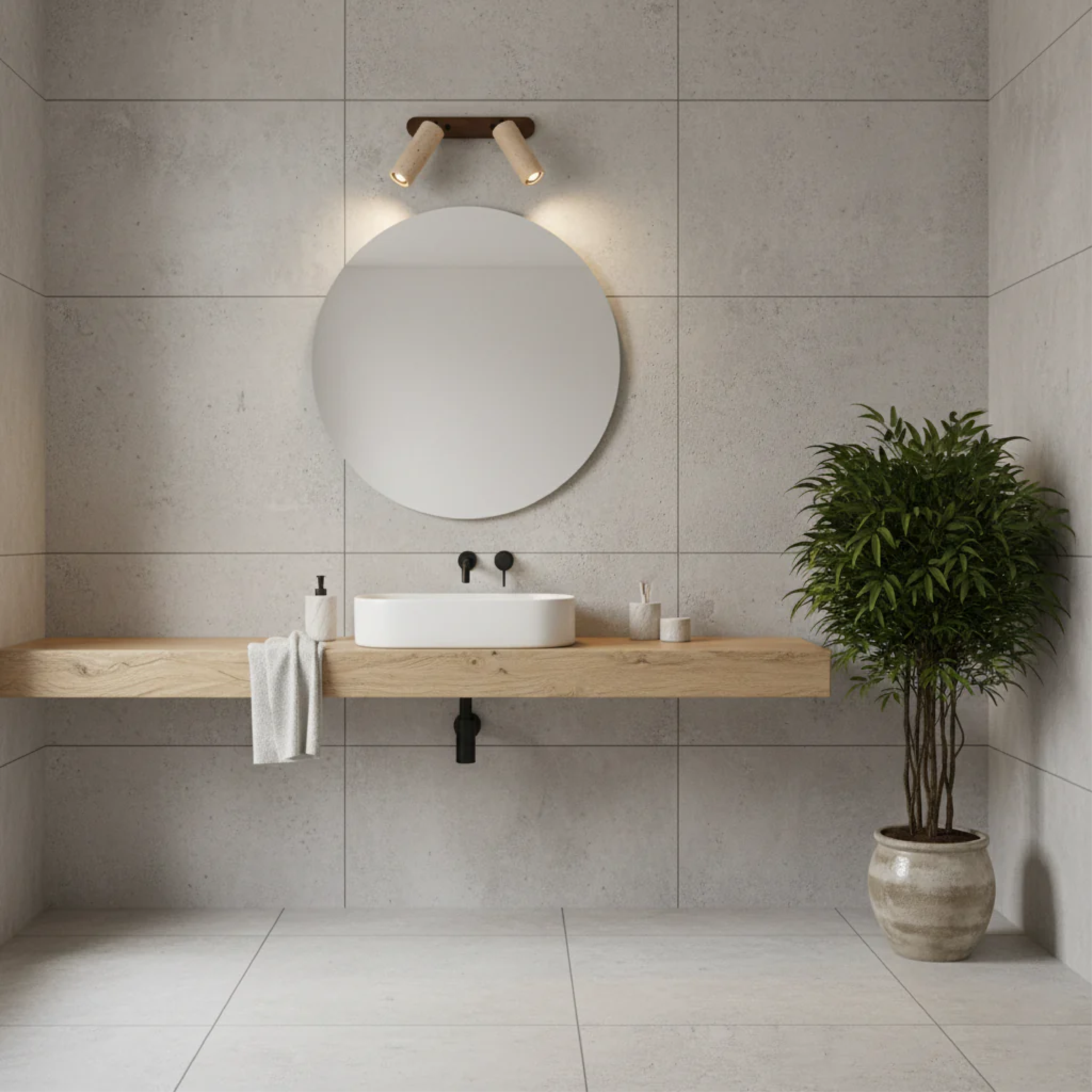 Aurivon | Minimalist Travertine Swivel Wall Lamp for Retro Elegance 4