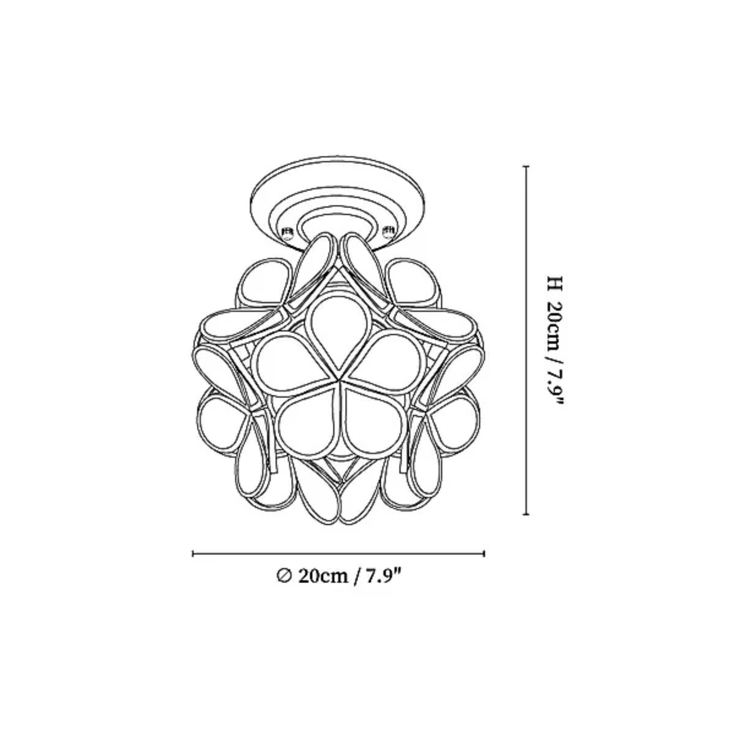 AuroraGlow | Elegant Stylish Gold Accent Ceiling Lamp 3