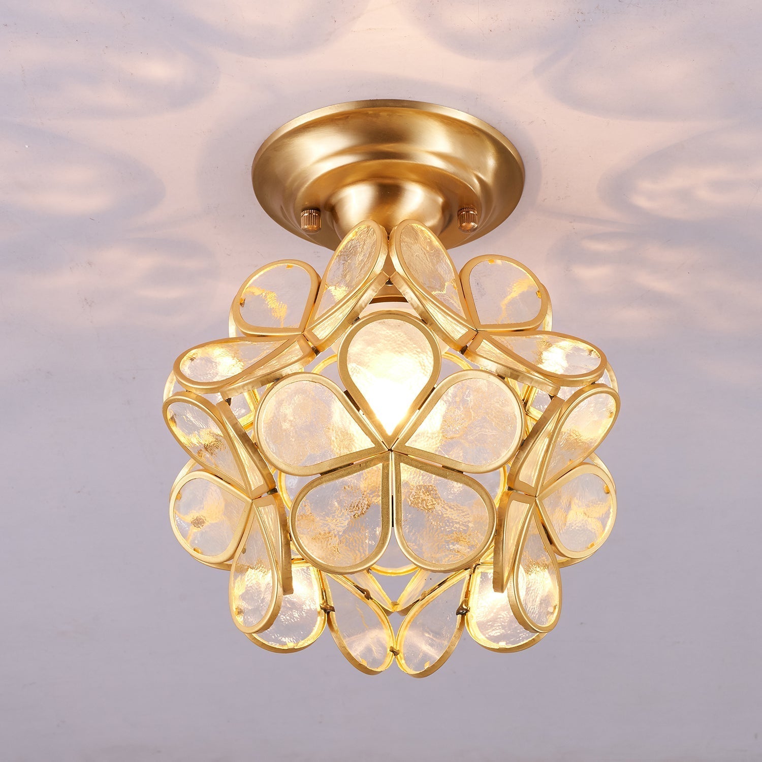 AuroraGlow | Elegant Stylish Gold Accent Ceiling Lamp 5