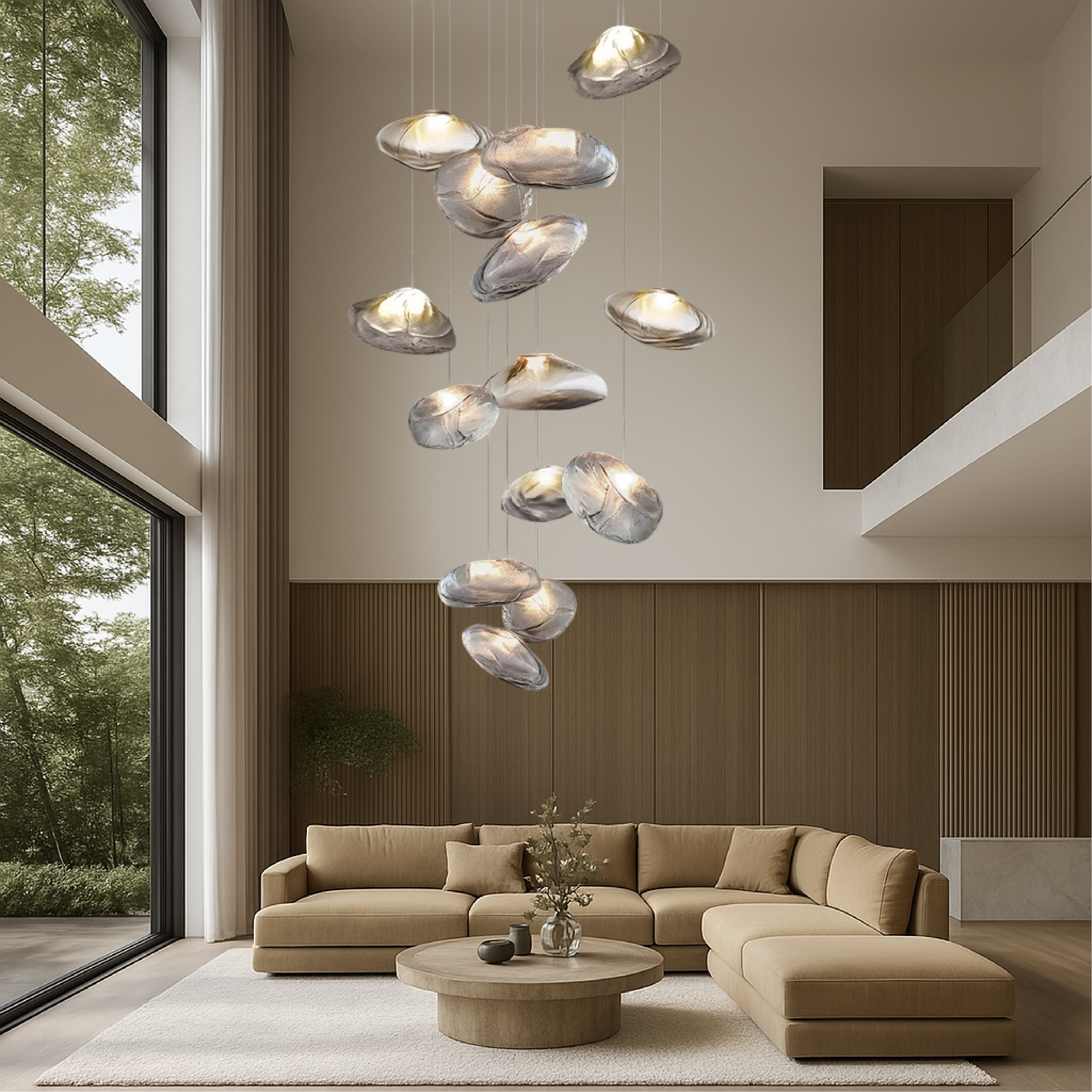 AuroraLume  | Nordic Glass Villa Chandelier 0