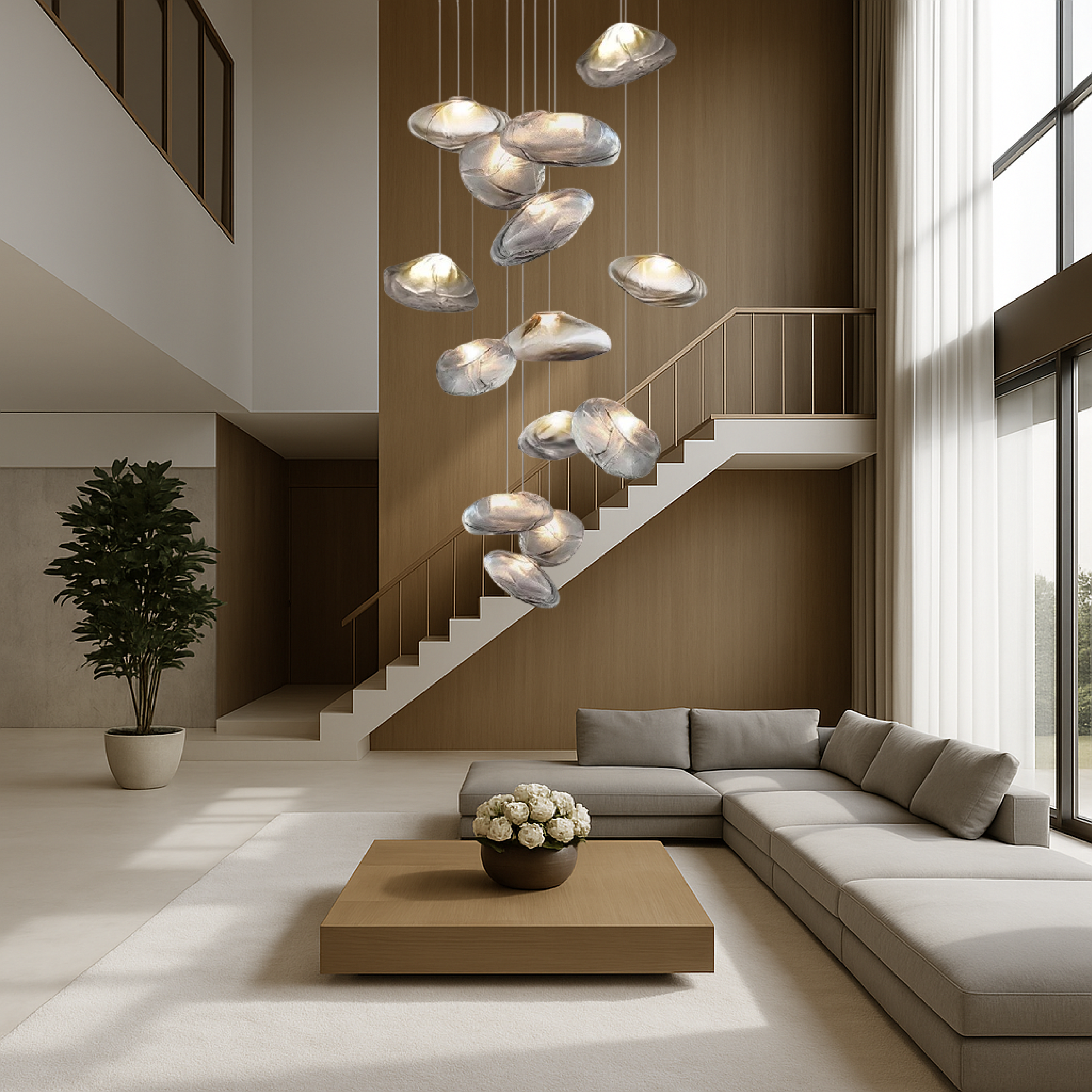 AuroraLume  | Nordic Glass Villa Chandelier 1