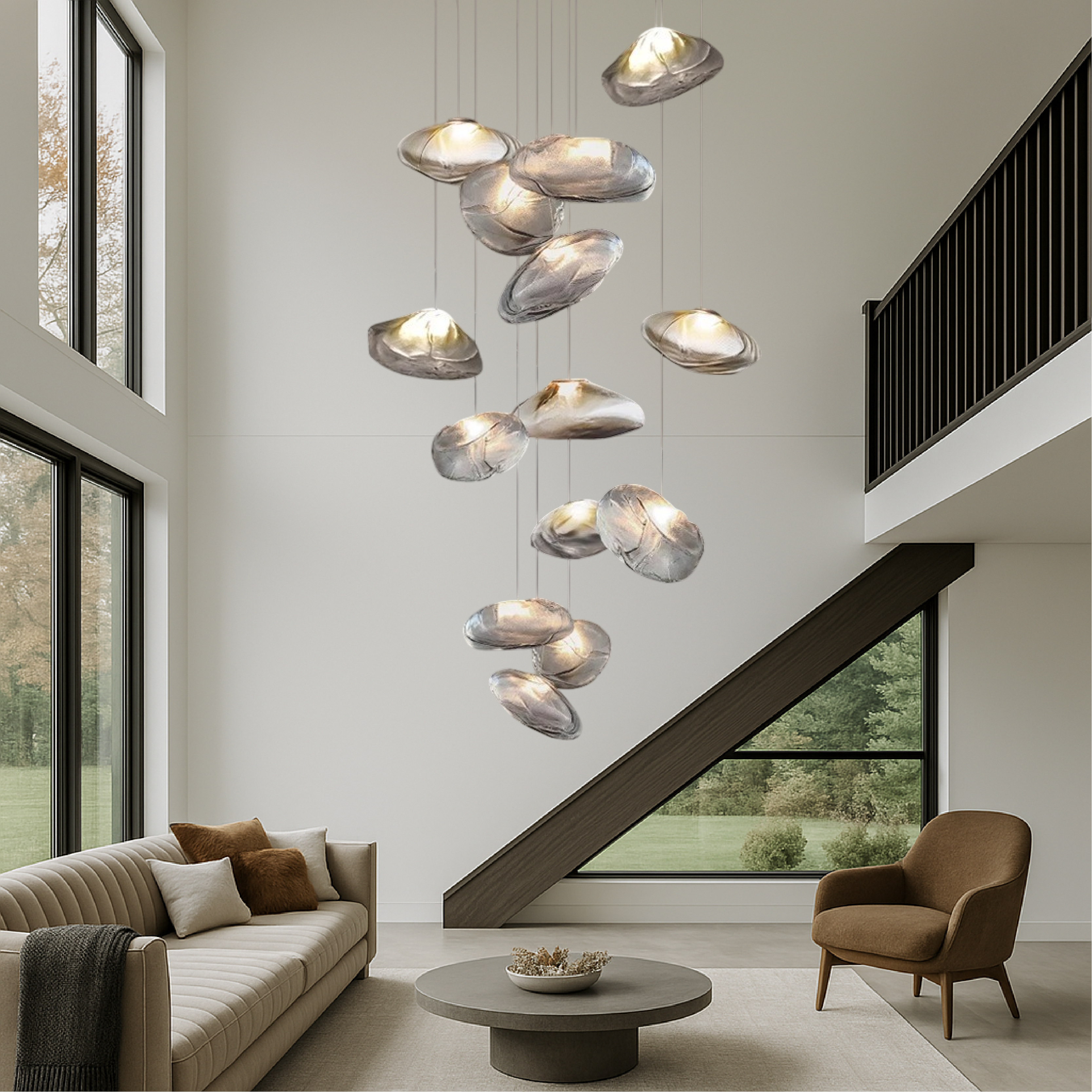 AuroraLume  | Nordic Glass Villa Chandelier 2