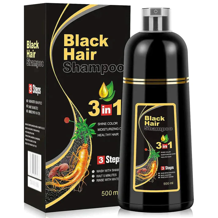 AurumShade | Herbal Nourishing Black Hair Dye Shampoo for Healthy Hair 1