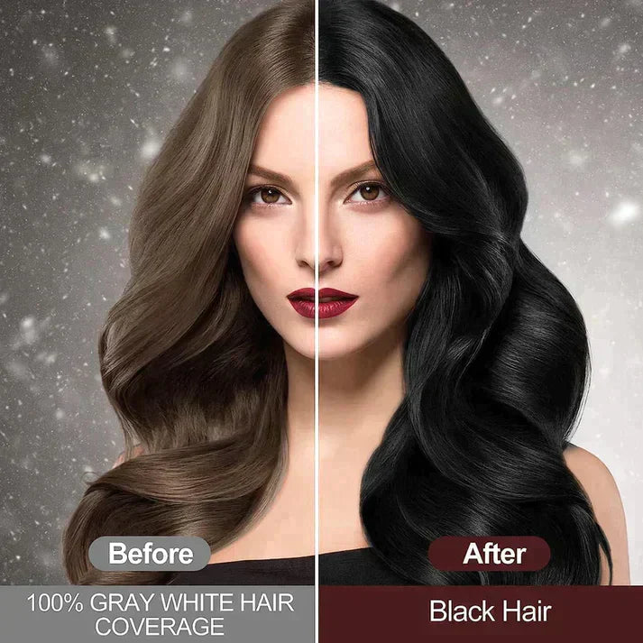 AurumShade | Herbal Nourishing Black Hair Dye Shampoo for Healthy Hair 3