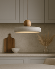 Aurvra | Modern Simplicity Travertine Wood Pendant Lamp 7