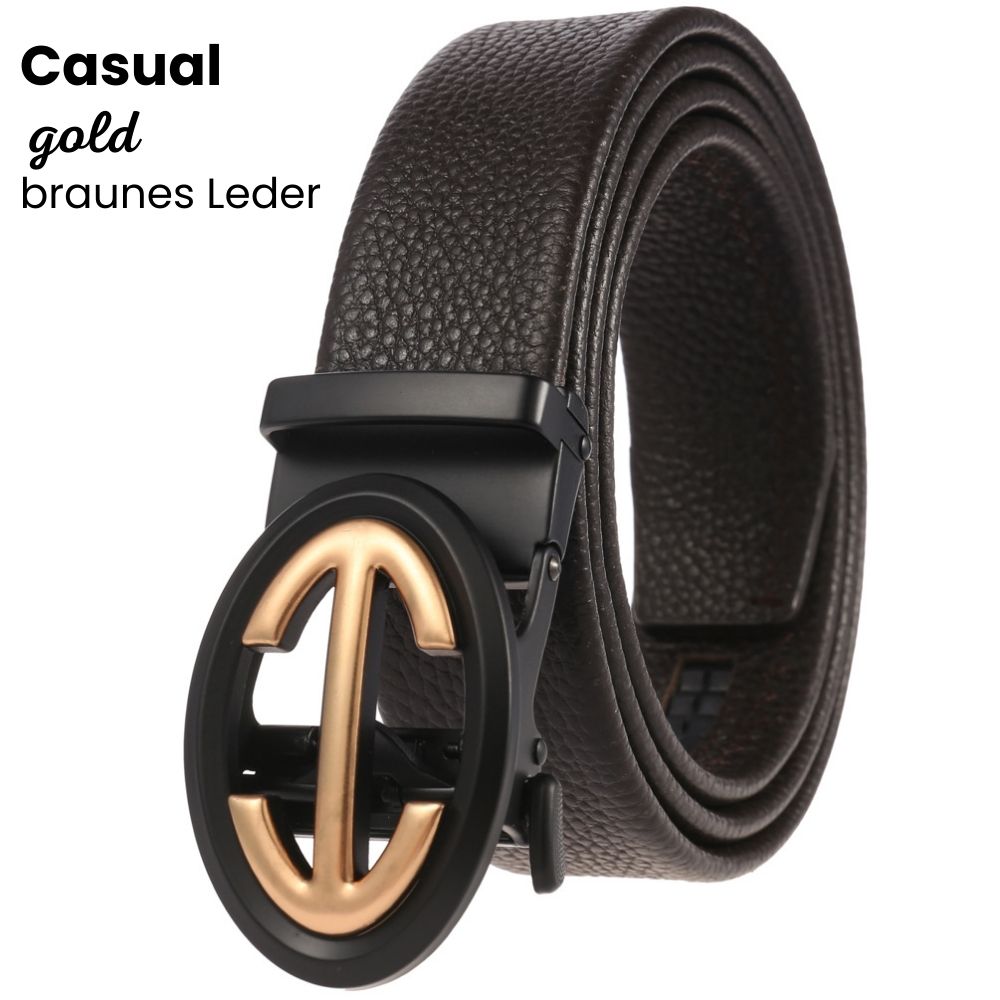 AutoBelt | Men’s Automatic Ratchet Belt with Gold Buckle and Gift Bag 18
