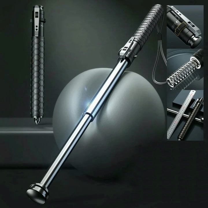 Automatic Self-Defense Hiking Stick with Ergonomic Handle – Compact Trekking Pole for Safety and Stability 3