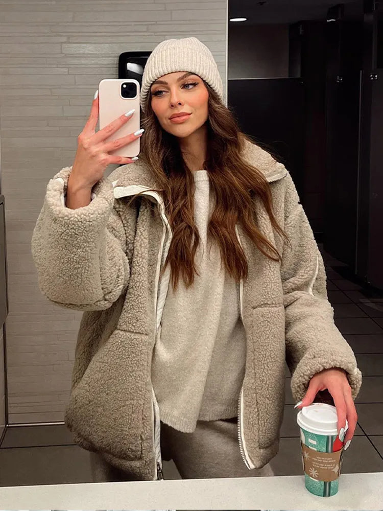Ava | Comfortable Relaxed Fleece Jacket 0