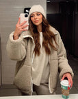 Ava | Comfortable Relaxed Fleece Jacket 0