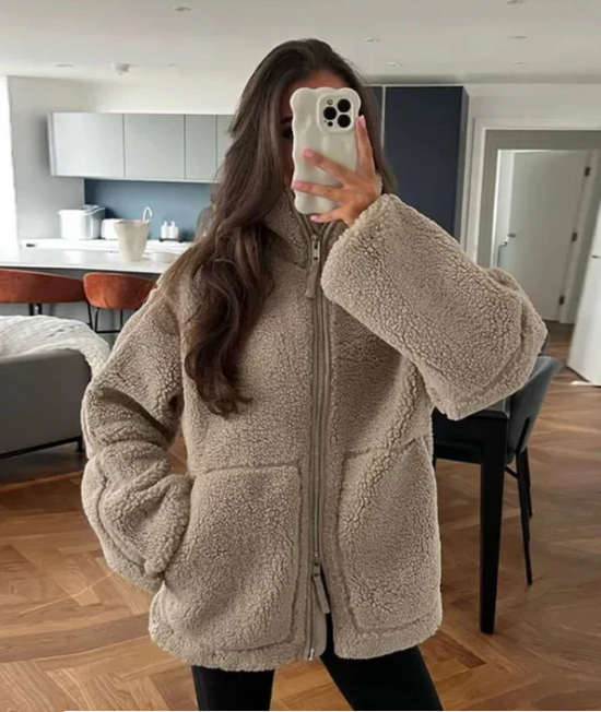 Ava | Comfortable Relaxed Fleece Jacket 6