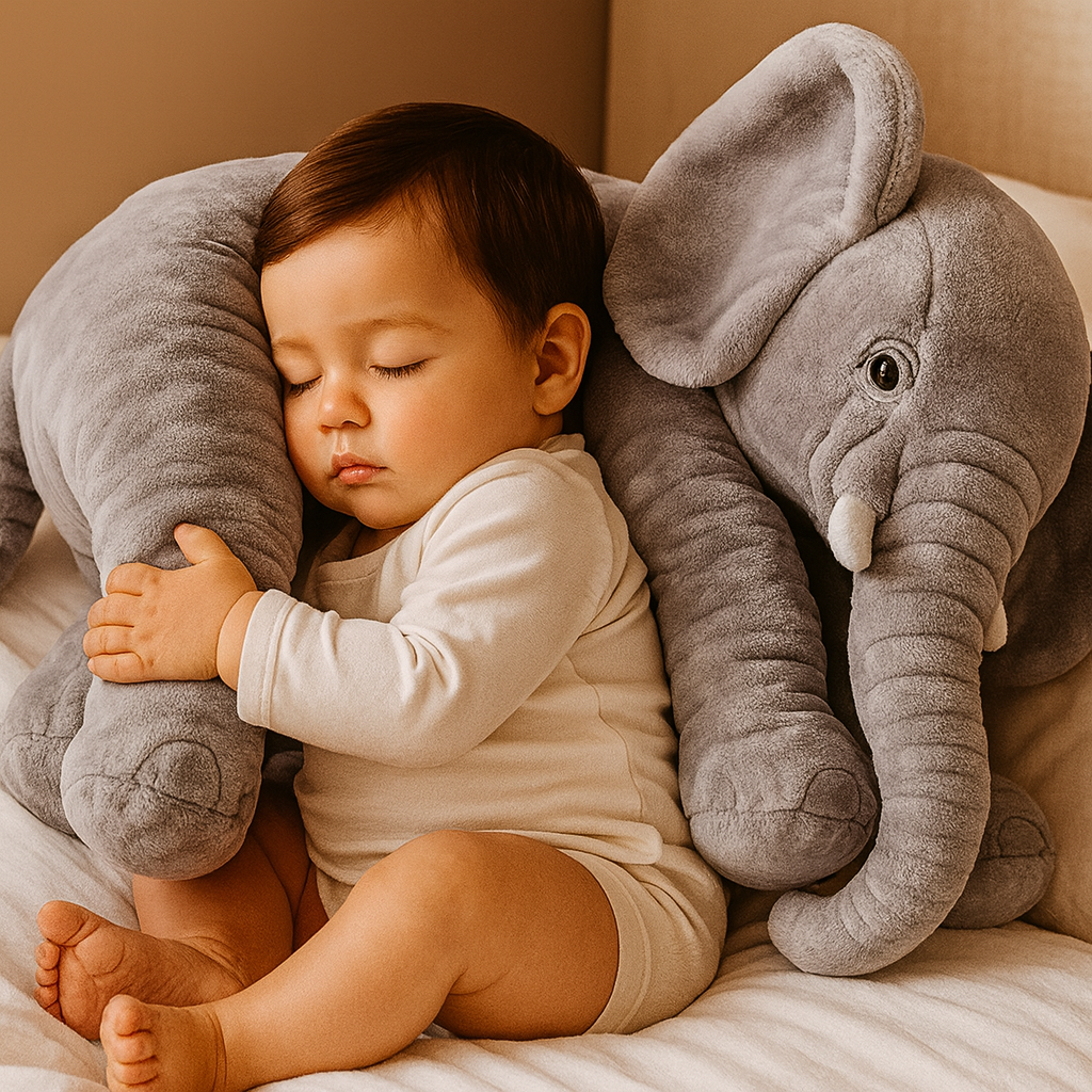 Baby Elephant Plush Pillow – Cuddly Soft Toy for Comfort and Sleep 0