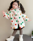 Baby Girl Jacket Cartoon Dinosaur Soft Lambswool Coat for 1-9 Years 4